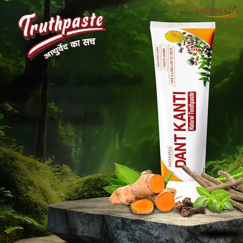 Patanjali Dant Kanti Natural Toothpaste 200g / 6.76 fl oz - (Pack of 5)