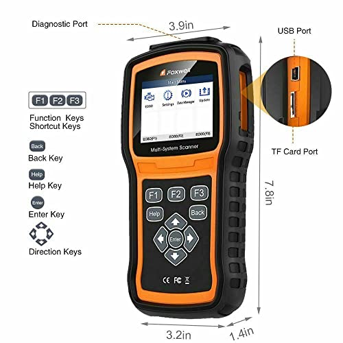 FOXWELL NT530 for Volkswagen and Audi - All Systems, All Maintenance Service - Bidirectional Diagnostic Scan Tool OBD2 Scanner Automotive Code Reader ABS Bleed SRS Airbag SAS TPMS TPS EPB Oil Reset
