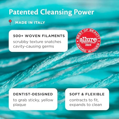 Cocofloss Woven Dental Floss, Dentist-Designed Oral Care, Coconut Scent, Waxed, Expanding, Kid-Friendly String Floss with Coconut Oil, 4 Spools (33 yd Each)
