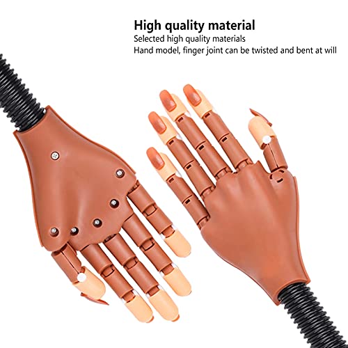 LIONVISON Practice Hand for Acrylic Nails, Flexible Nail Practice Hands Training Kits, Fake Manican Hands for Nails Practice, Movable Nail Maniquin Hand with 300PCS Nail Tips, File, Brush and Clipper