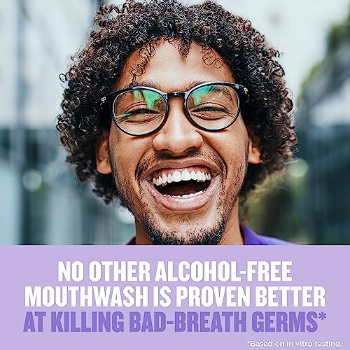 Listerine Total Care Alcohol-Free Anticavity Mouthwash, 6 Benefit Fluoride Mouthwash for Bad Breath and Enamel Strength, Fresh Mint Flavor, Twin Convenience Pack, 2 x 1 L