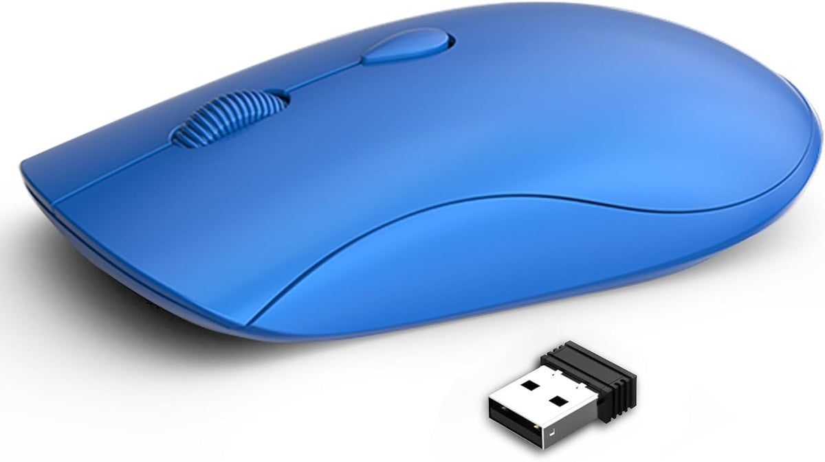 Slim Silent 2.4G Wireless Optical Mouse, Orange
