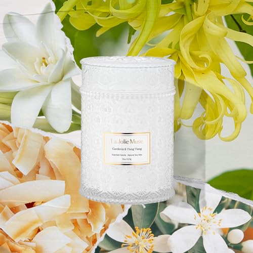 Gardenia & Ylang Ylang Scented Candles for Home (19.4 Ounce)