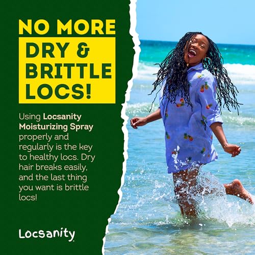 Locsanity Daily Moisturizing Refreshing Spray - Rose Water and Peppermint Hair Scalp Moisturizer for Locs and Dreadlocks (12oz)