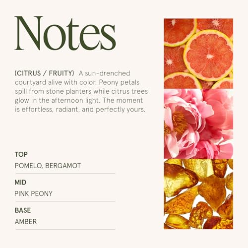Citrine Pink Peony Scented Candles for Home