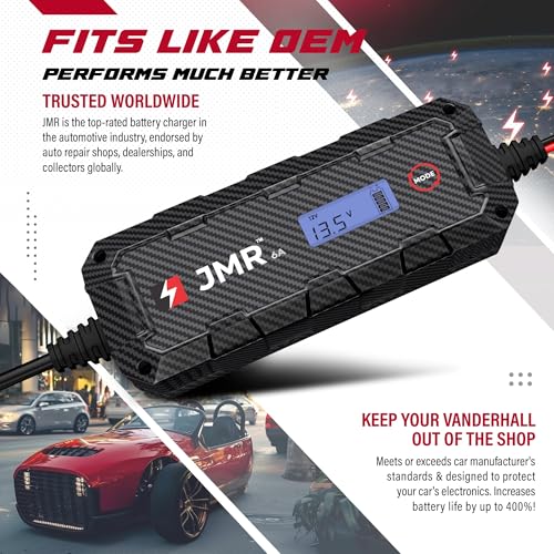 JMR 12V Battery Charger for Vanderhall, 12V Cig. Port, No Lithium Mode | Trickle Charger Conditioner Maintainer For Venice Carmel Edison Brawley Laguna All Models - size: No Lithium Mode