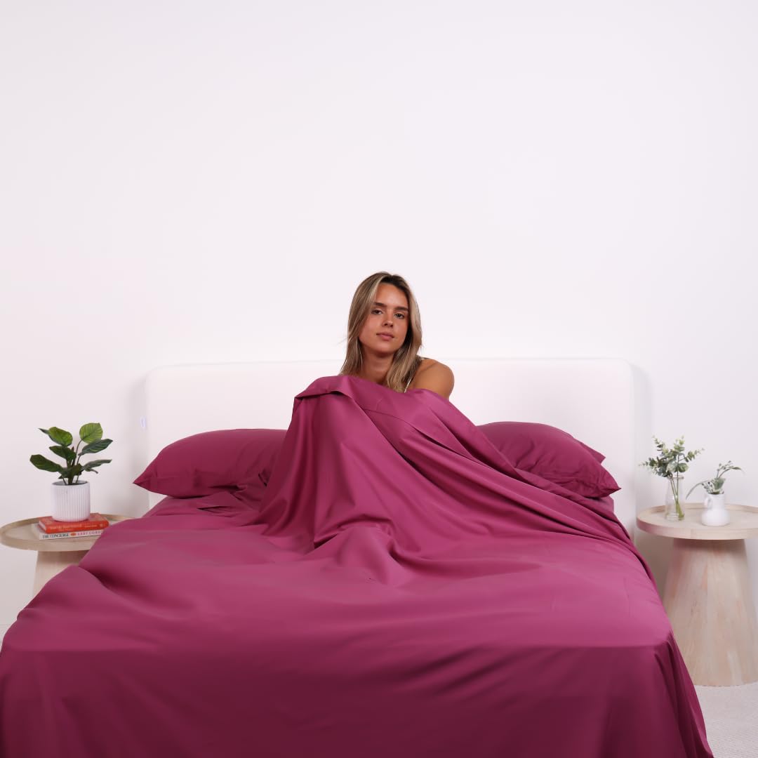 THE LAD COLLECTIVE 2.0 Bedding Set - 4 Piece Sheet & Pillow Case Set, Custom Blend, Soft, Comfortable, Temperature Regulating, & Easy-to-Use - (California King, Aspen)