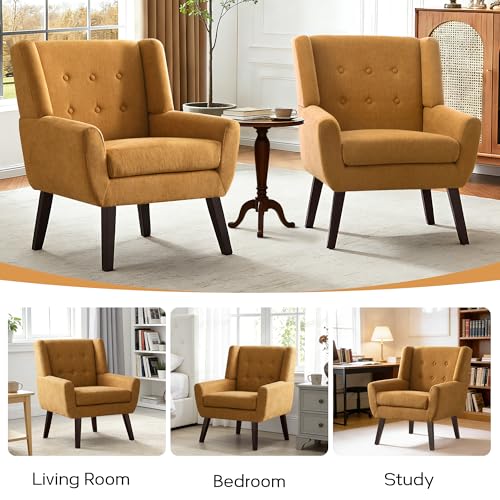 Accent Chair Button Tufted Upholstered Sofa Chairs