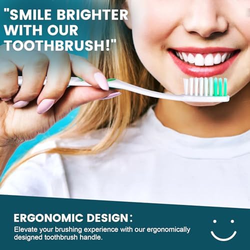 Navona 600 PCS Premium Individually Wrapped Bulk Toothbrush Pack, Disposable Toothbrushes, Kids Toothbrush, Medium Soft Bristle Toothbrushes, Ergonomics Handle, Perfect for Travel Hotel Donation
