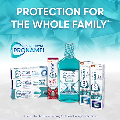 Sensodyne Pronamel Intensive Enamel Repair Alcohol-Free Mouthwash to Help Actively Repair Enamel and Protect Against Cavities, Extra Fresh, 16.9 fl oz (3 Pack)