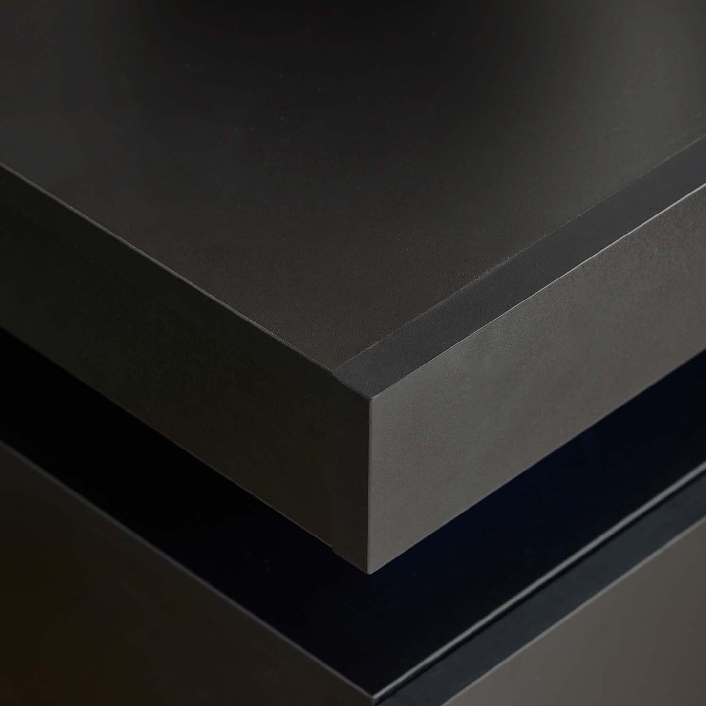 Black Nightstands with Set of 2, LED End Table Set with One Storage Cabinet, Modern Bedside Table with Door for Bedroom
