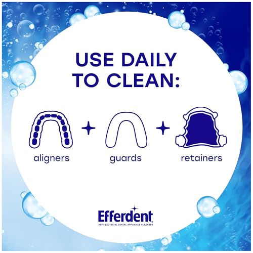 Efferdent Retainer Clean & Bright – Retainer Cleaner Tablets, 120 Count – for Retainers, Mouth Guard, Night Guard, Dentures