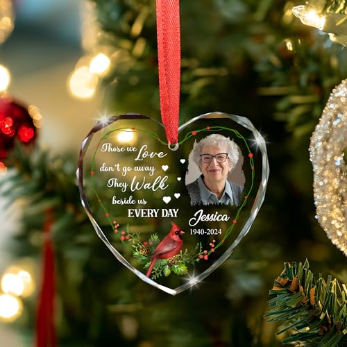 Personalized Cardinal Christmas Ornament Red Bird Ornament Christmas Memorial Birthday for Family Friends