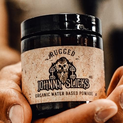 Water Based Pomade | Strong Hold, High Shine, Organic Styling for Men | Promotes Healthy Hair Growth & Helps Hydrate Dry Skin (Original, 4 Ounce) US Made, Veteran Owned