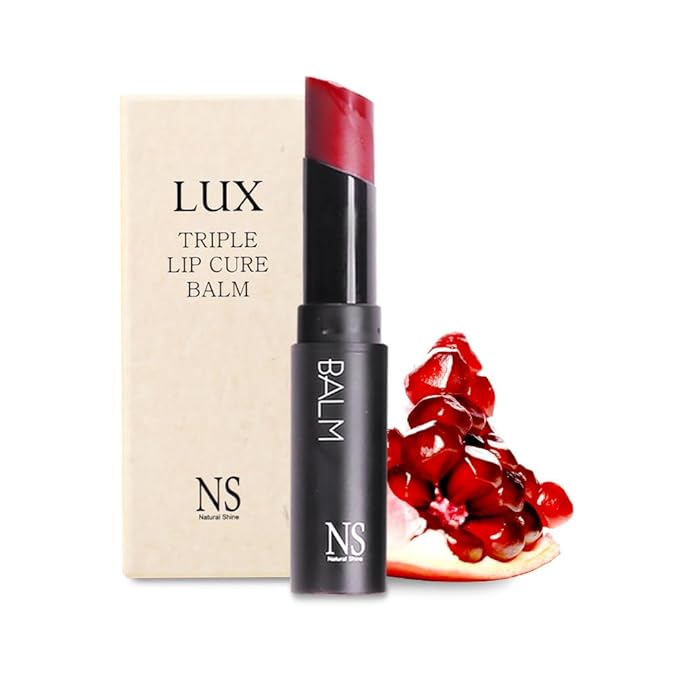 Lux Triple Lip Cure Balm (0.17 oz) (HERA (Pink Red)) 4 million units sold in Korea, Natural Tinted Korean Lip Balm, Petroleum/Paraben Free, Lip Butter,lip balm hydrating,tinted moisturizer