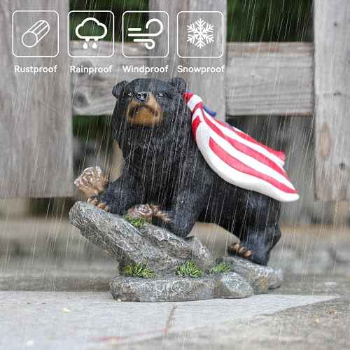 Bear Solar Lights Outdoor Statue
