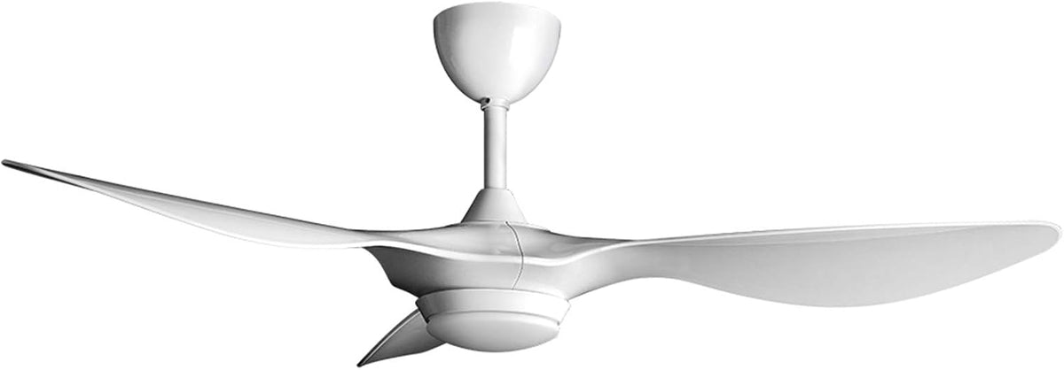 reiga Modern 52" White Smart Ceiling Fan with Light, 3 Blade Quiet DC Fan