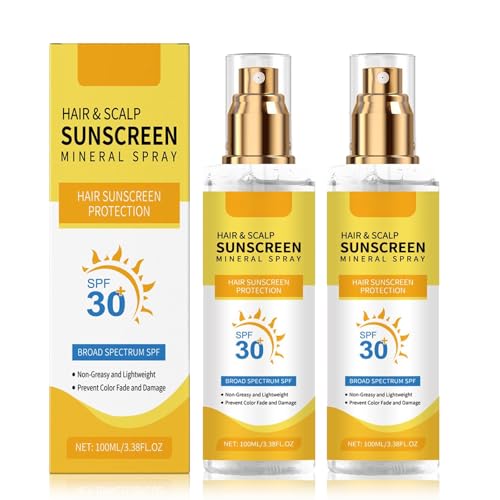 Ultimate Hair & Scalp Sunscreen Spray SPF 30 | Color-Safe UV Blocker for Dyed/Highlighted Hair | Weightless Non-Greasy Protection | Beach & Pool Essentials | Coconut Enriched Scalp Shield (2)