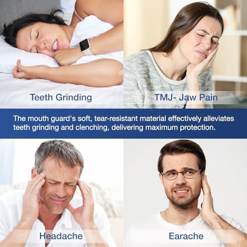 Mouth Guard for Grinding Teeth at Night, Night Guards for Teeth Grinding, Mouthguards for Grinding of Teeth, Bite Guard for Teeth Clenching Nighttime, Mouth Guard for Sleeping, 2 Sizes