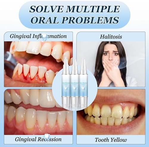 Omaky Gum Protect Repair Gels,Gum Shield Gel, Gum Gel Teeth Whitening Essence Pen, Gum Instant Protect Gel, Instant Tooth Whitening Pen Sensitive Teeth (3PC) (A)