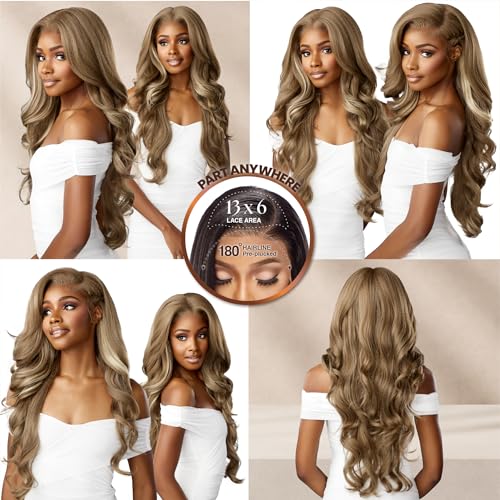 Sensationnel Bare Lace 13X6 Wigs - Unit 4 Lacefrontal Glueless Synthetic 180 Degree Preplucked Hairline (1B OFFBLACK)