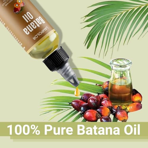 RAW Batana Oil for Hair Growth, Dr Sebi Organic Unrefined Batana Oil from Honduran, 100% Pure & Natural Hair Growth Oil for Thicker & Stronger Hair - 4 FL OZ