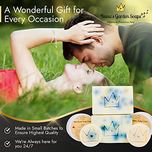 Nana's Garden Pheromone Body Cream + Soap Bar Combo 2oz/4oz Mens (AndrosteRone + AndrosteNone + Androstenol)