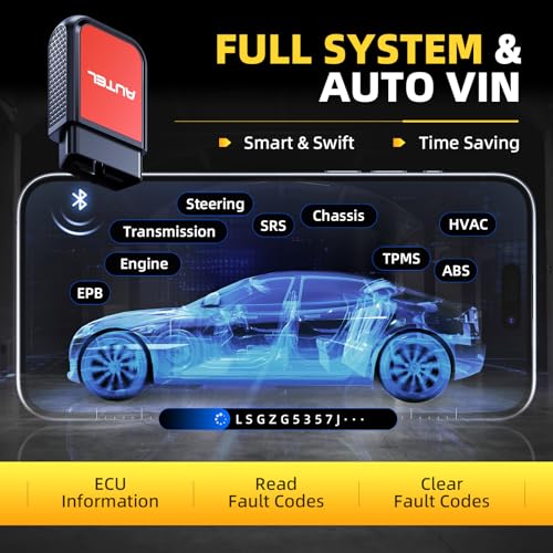 Autel AP2500E/AP2500 OBD2 Scanner Bluetooth Code Reader, Upgraded of AP200, OBDII Scanner All-System Diagnostic Tool, CAN FD, 5 Hot Resets, AutoVIN, Check Engine Light, Car Code Reader for Android/iOS