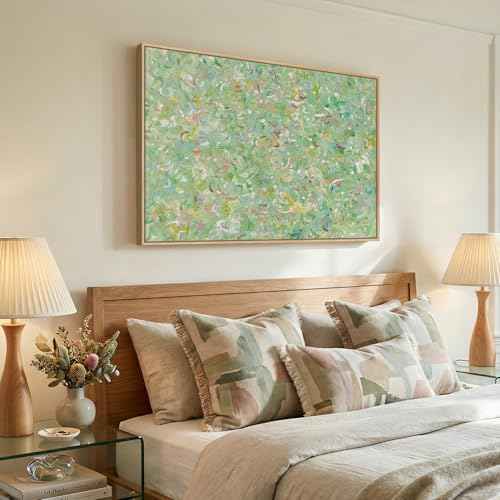 Framed Green Colorful Abstract Wall Art
