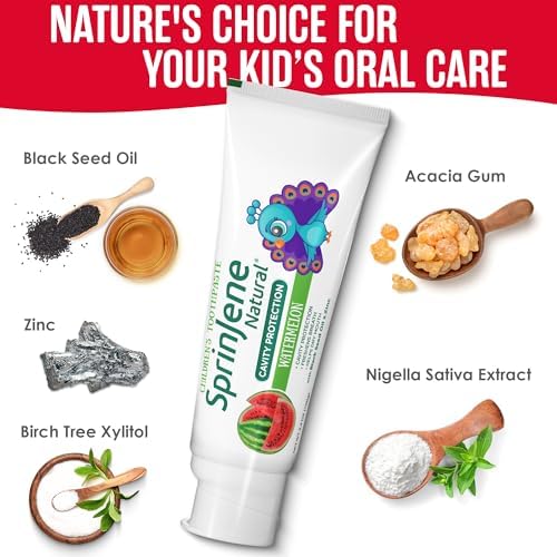 SprinJene Natural Kids Toothpaste, Strawberry | Natural Children’s Toothpaste | Fluoride Free Toothpaste for Toddlers | 2 Pack