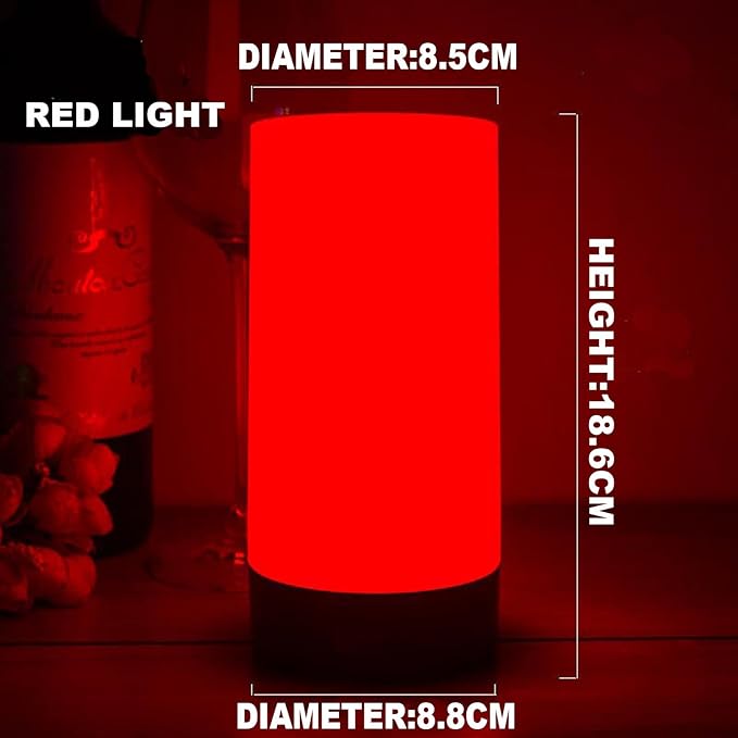 670nm Red Light Sleep Lamp, Night Light Lamp for Sleep,Scientifically Designed Touch-Controlled Red Sleep Aid Light for Adult and Children's Bedrooms