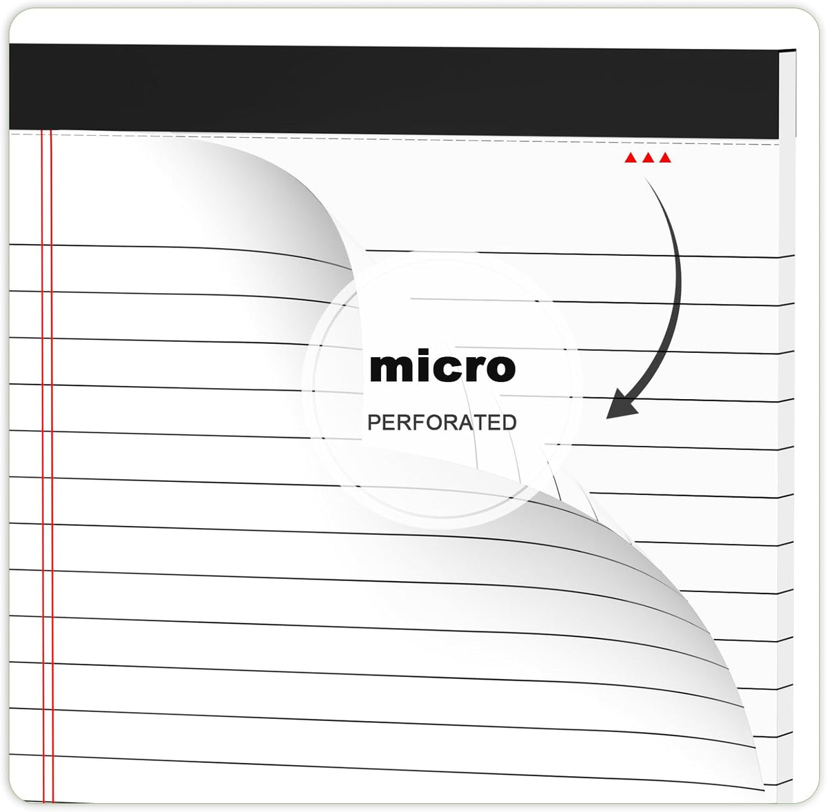 12pcs Small Note Pad 5x8 College Ruled White Legal Pads Paper Notepads 12 Pack Study Back Writing Pads 5 x 8 Legal Pads Perforated Narrow Ruled Pads of Paper White