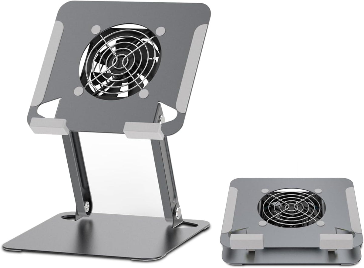 Surface Pro Stand, iPad Cooler,Aluminum Cooling Pad,Sturdy Tablet Stand Holder with Quiet Fan for Microsoft Surface Tablets,iPad Series,Samsung Galaxy Tabs-Up to 15-in Tablets