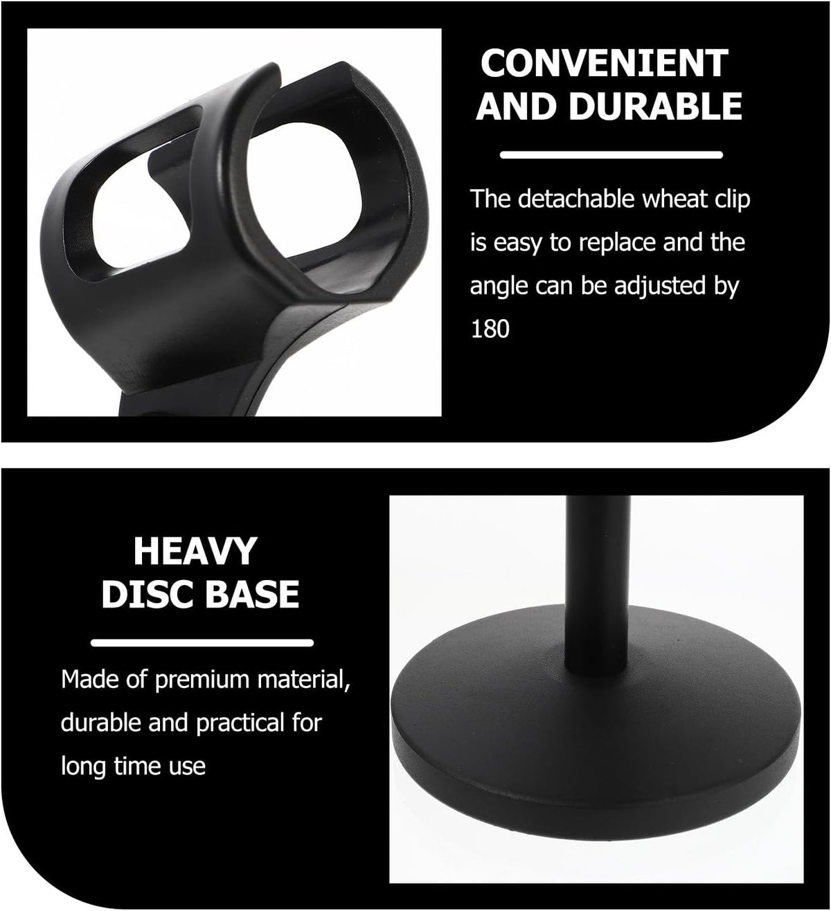 Adjustable Tabletop Microphone Stand for Desk Lectures and Recording