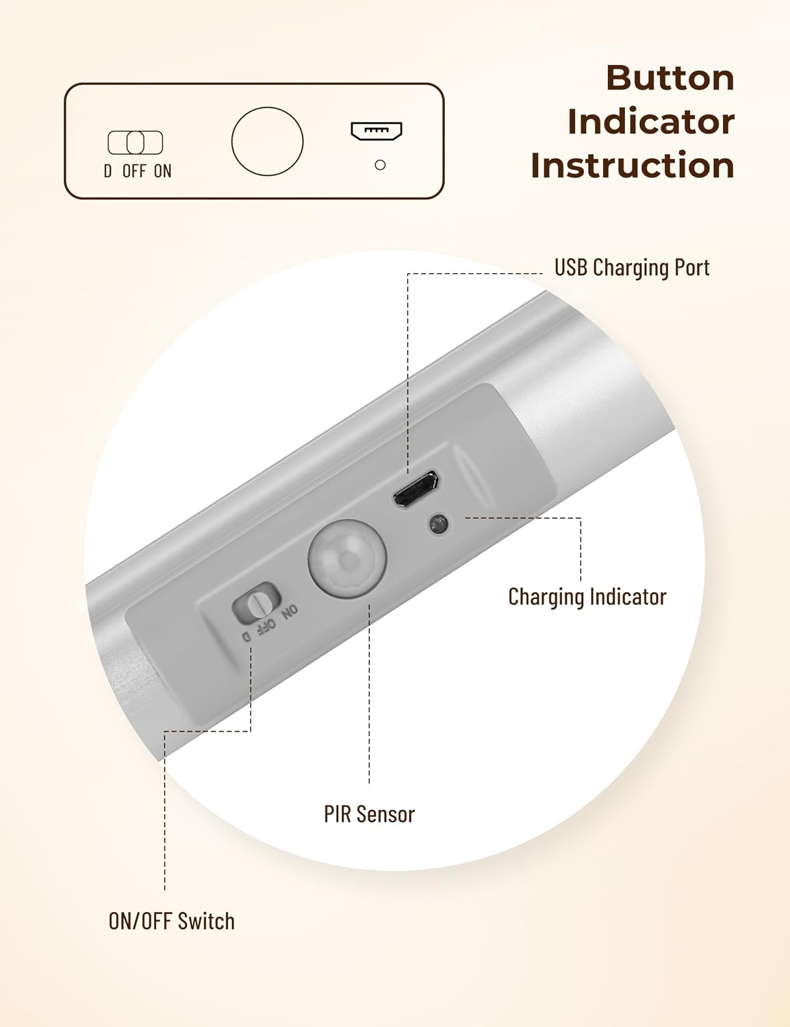 Joyzy Automatic Motion Sensor Closet Lighting with Eye-Protection Design, LED Closet Lights for Stair Step Wireless Light, Rechargeable Wardrobe Pantry Lights (2pack with Warm Lighting)