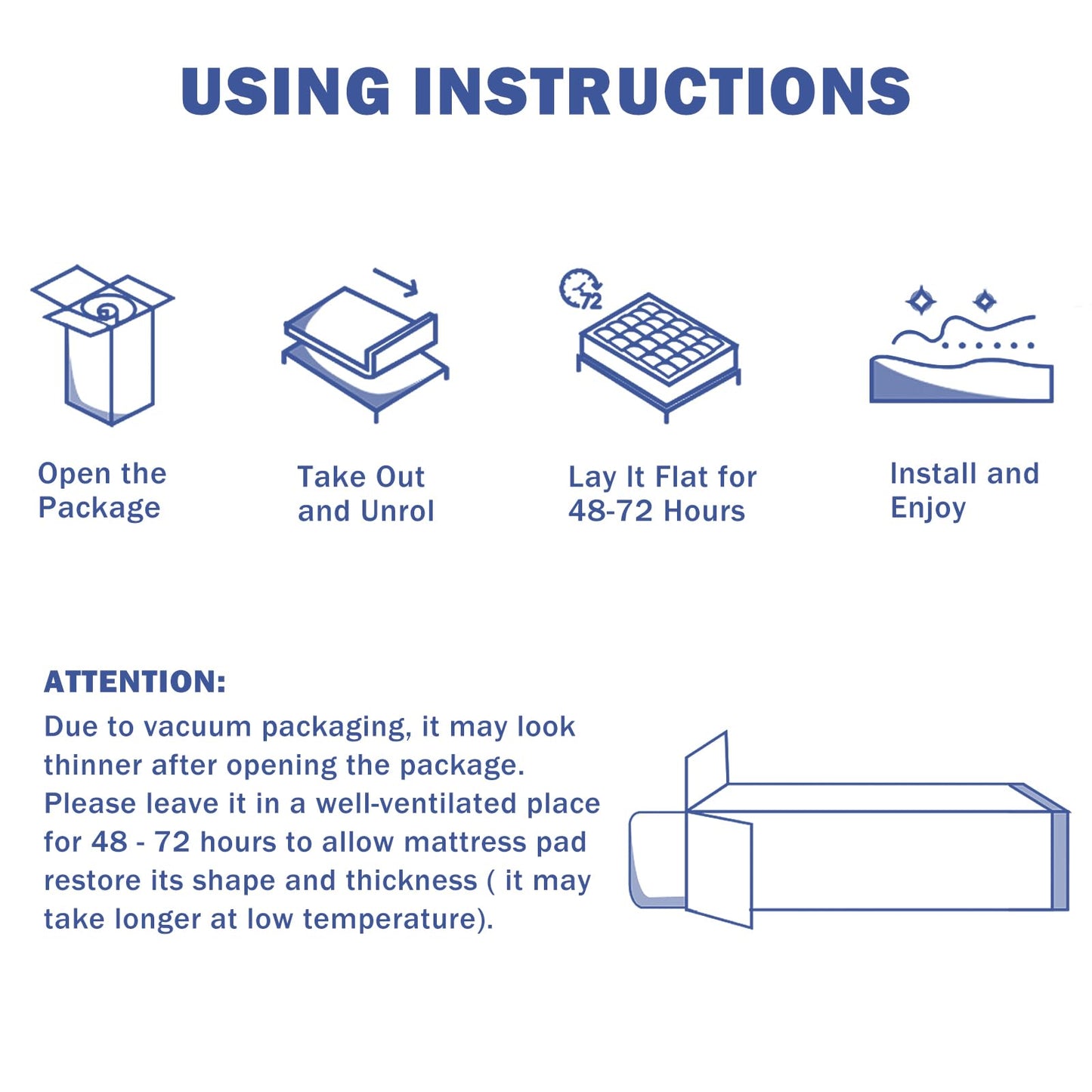 OLANLY Queen Quilted Fitted Mattress Pad, Elastic Fitted Mattress Topper, Cooling Soft Mattress Cover Stretches up to 21 Inches Deep, Machine Washable Mattress Protector (60x80 inch, White)