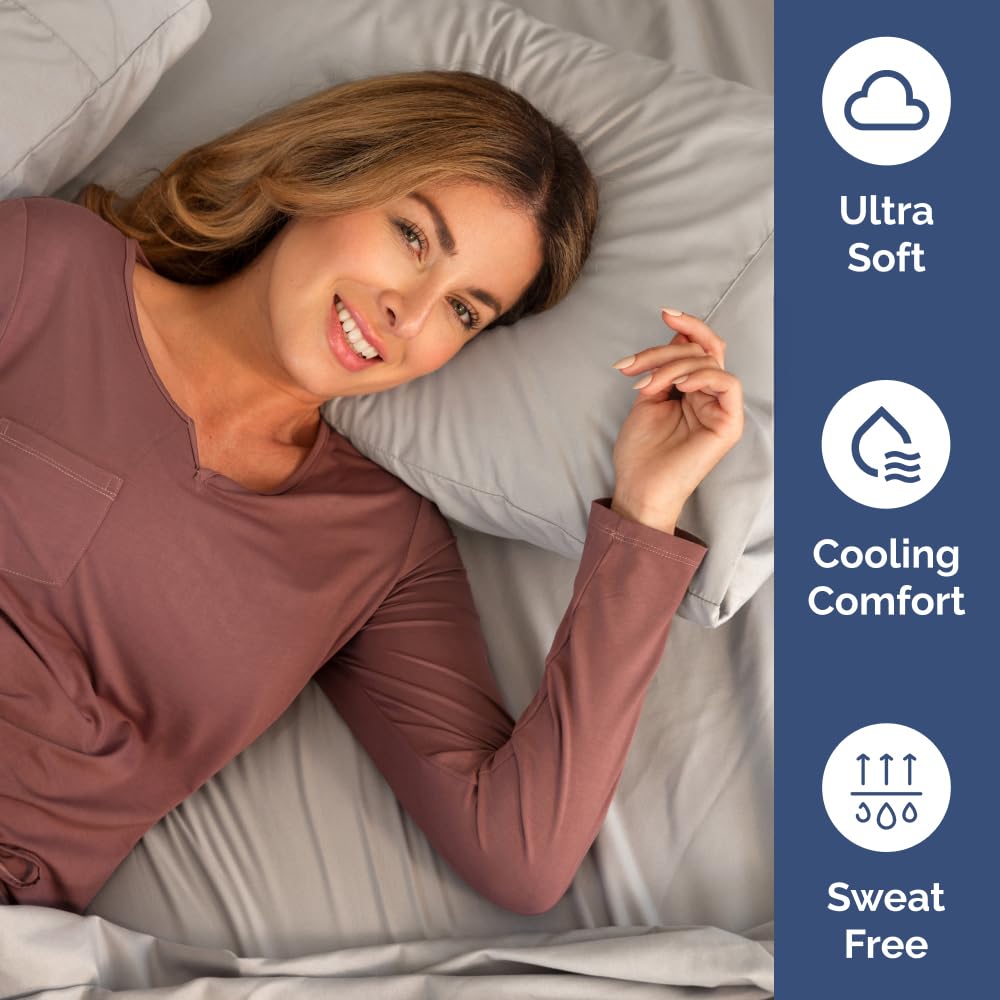 Extra Deep King Sheet Set - 6 Piece Breathable & Cooling Sheets - Hotel Luxury Bedding Set with 18-24 Inch Extra Deep Pockets - Easy Fit - Super Soft, Wrinkle Free and Comfy - Light Grey, King Size