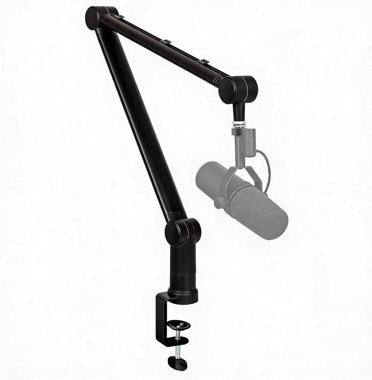 IXTECH Boom Arm - Adjustable 360° Rotatable Microphone Sturdy Stainless Steel Mic Desk, Table Stand Foldable Scissor Stable Mount Arms for Radio Studio, Podcast, Gaming