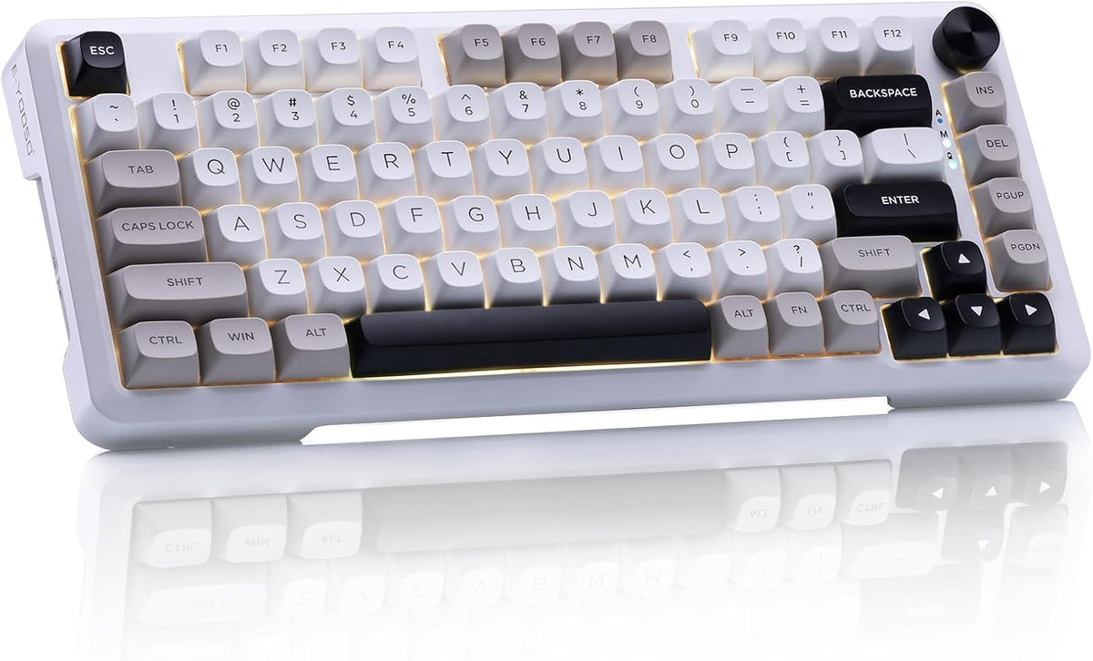 E-YOOSO Z-82 75% Tri-Mode Wireless Mech Keyboard, Hot-Swap Gasket RGB Knob