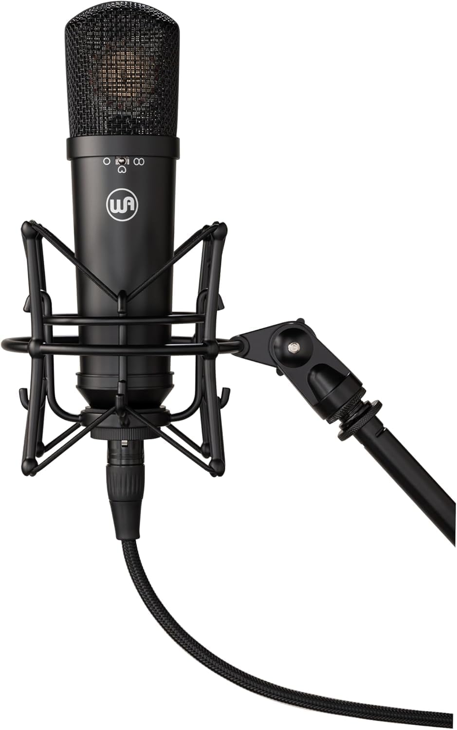 Warm Audio WA-87jr Large Diaphragm Condenser Mic with Shockmount, Rich Studio-Grade Sound for Vocals, Instruments, Podcasts, Black
