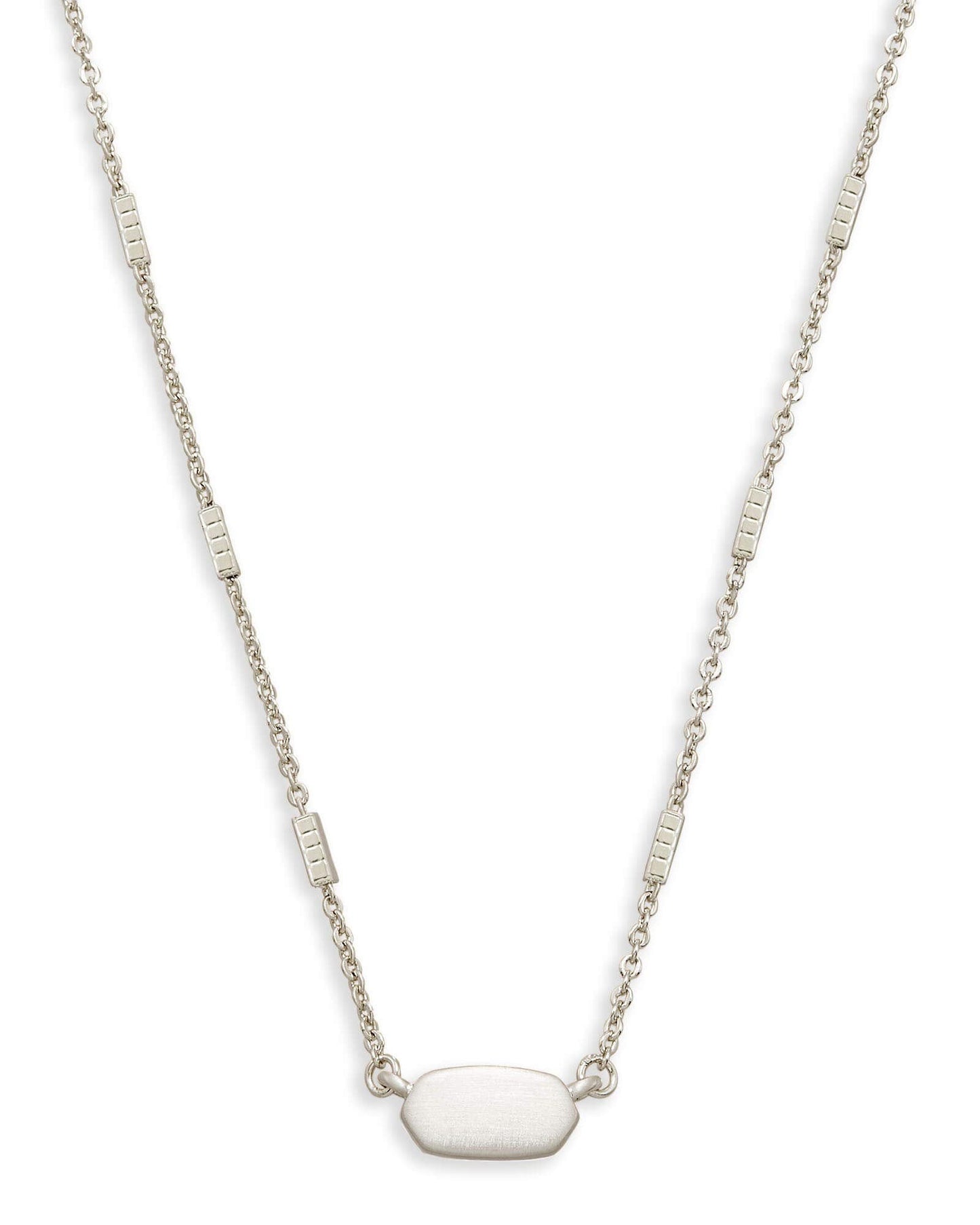 Kendra Scott Fern Pendant Necklace for Women, Dainty Fashion Jewelry, Bright Silver-Plated