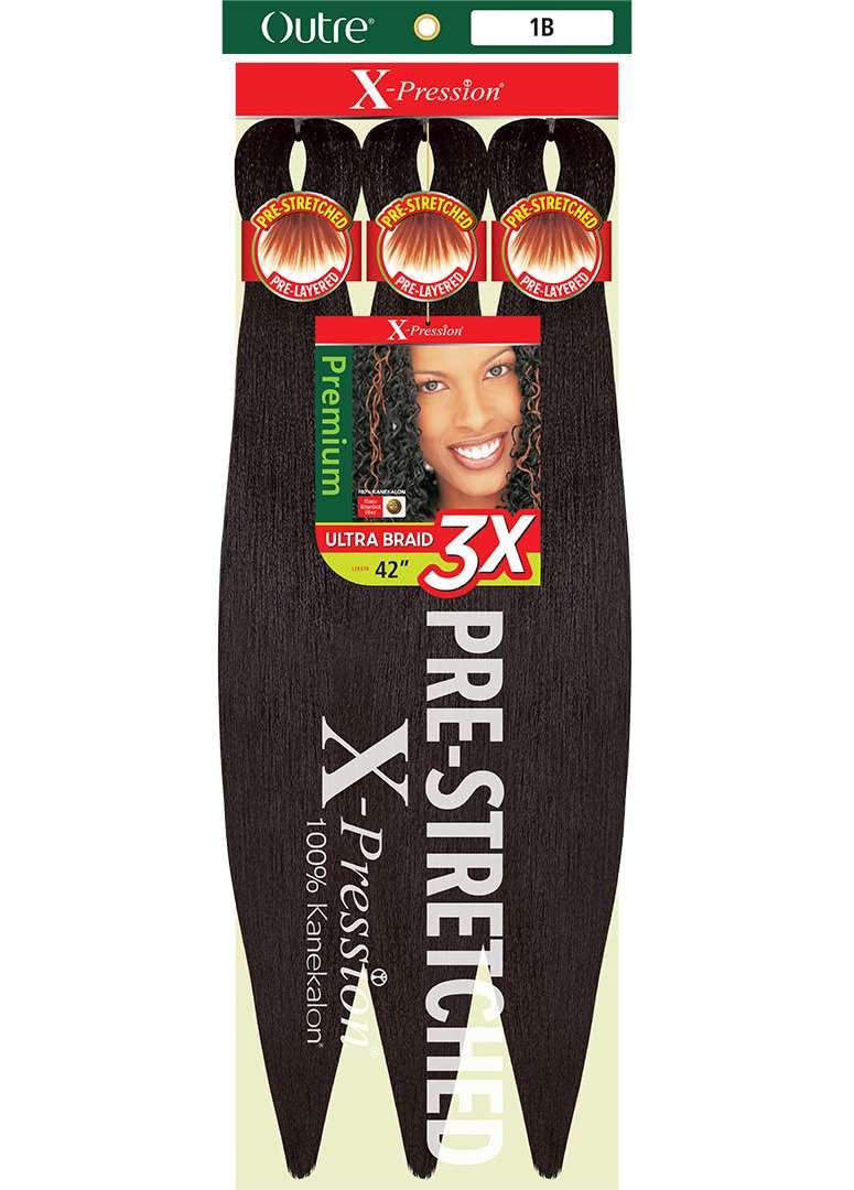[3 PACK DEAL] Outre X-PRESSION Ultra Braid Pre-streteched Braid 42" 3X (3 Packs, 613A)