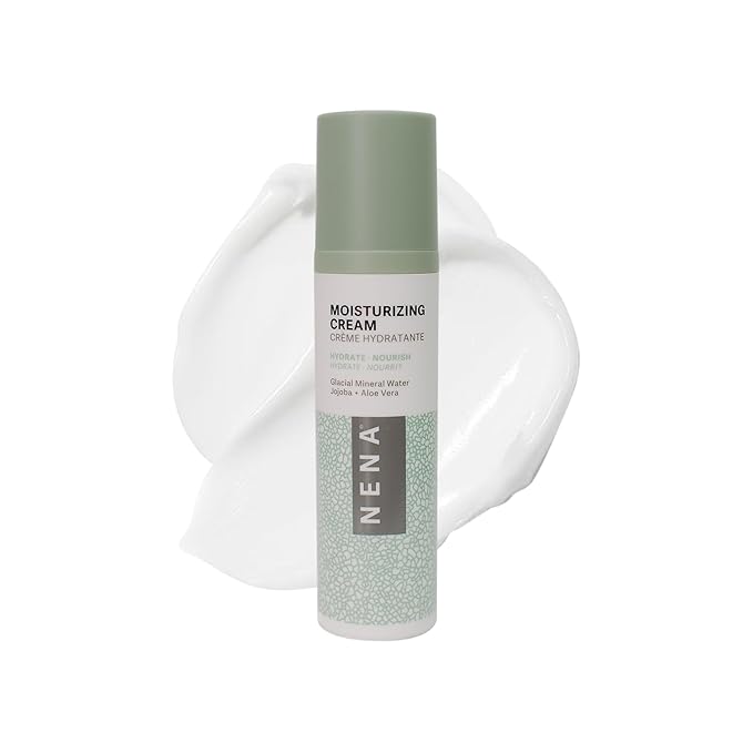NENA Skincare Natural Skincare Kit - Cleansing Cream Face Wash - Clay Mask for Face - Mineral Hydrating Toner - Moisturizing Cream - Vegan - 4 Pc