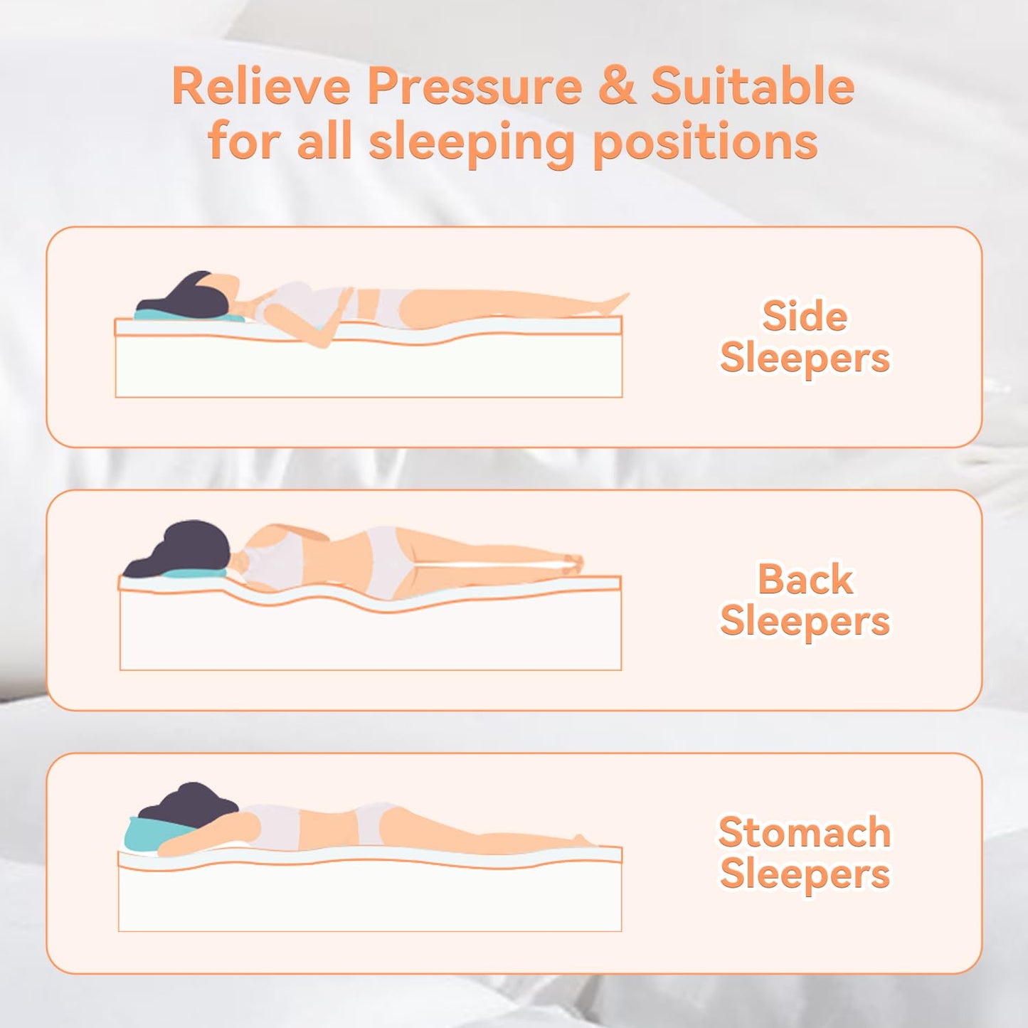 Topllen Full Mattress Topper for Back Pain Relief, Extra Thick Pillow Top Plush Mattress Pad with Deep Pocket, Soft Pillowtop Full Size Bed Toppers Filled Fluffy Down Alternative, White
