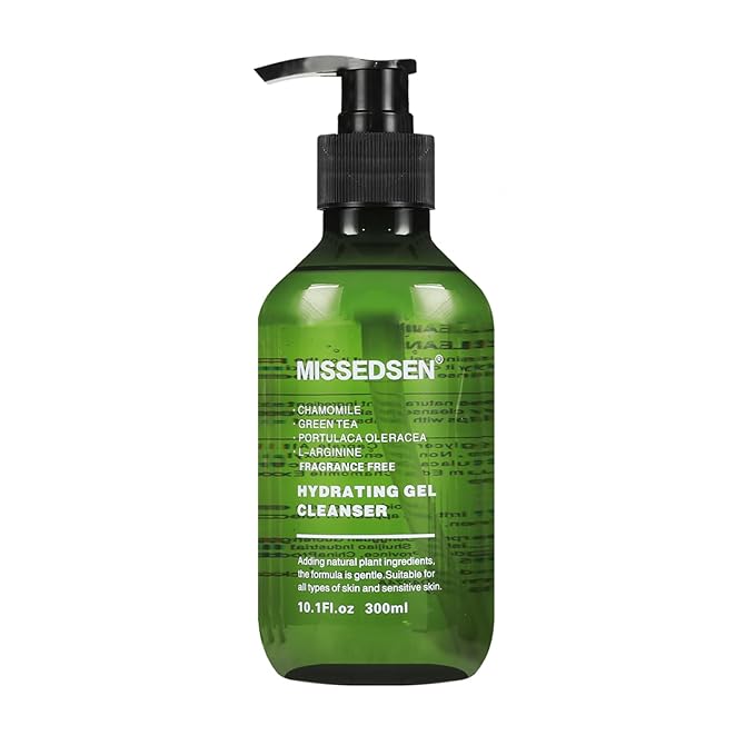 Hydrating Face Wash Foaming Facial Cleanser with Green Tea, Fragrance Free, For Normal to Dry, Sensitive, All Skin Types 10.1Fl oz