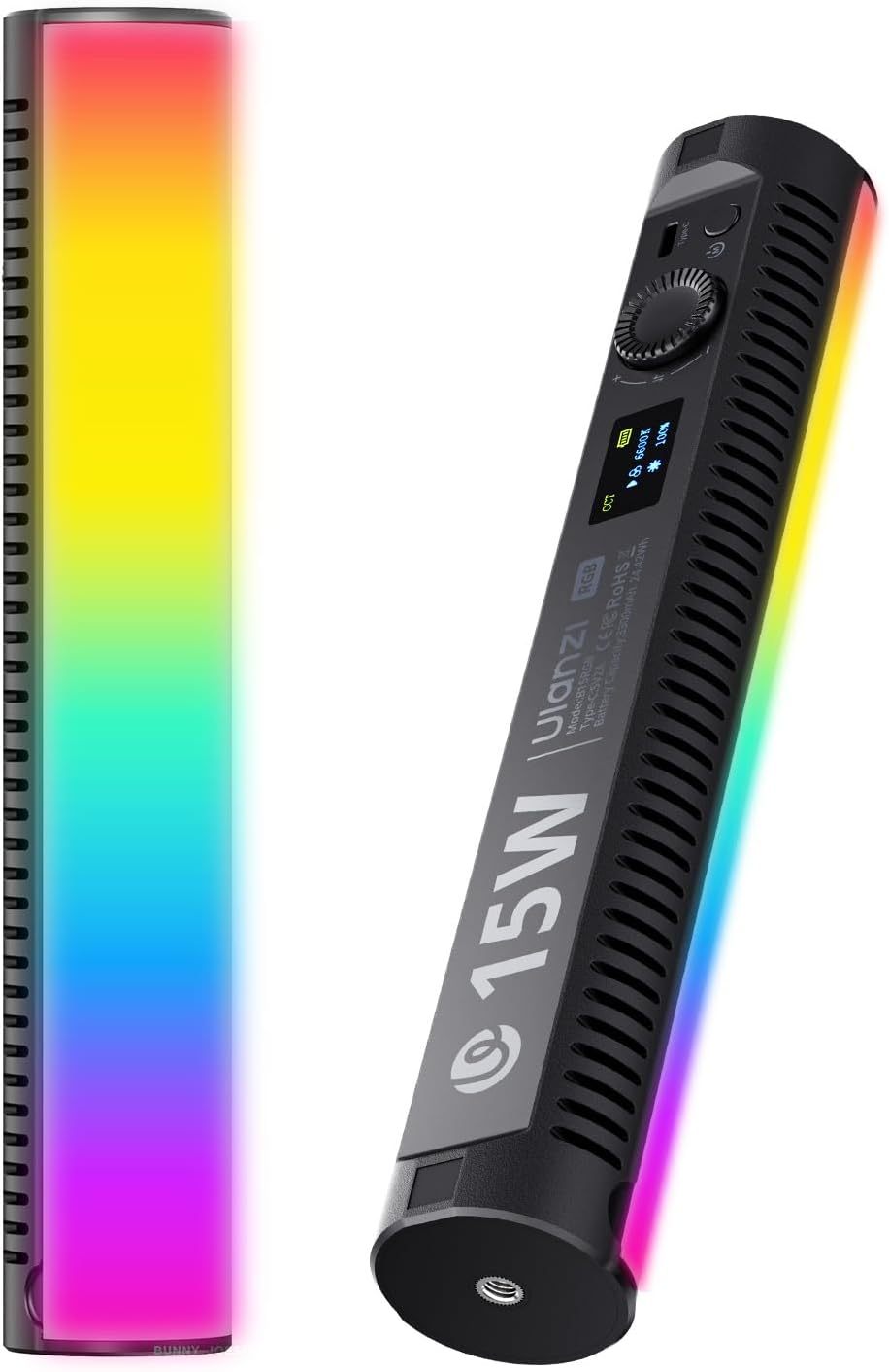 ULANZI B15RGB Magnetic RGB Light Wand - Handheld LED Video Light Stick with Diffuser, 3300mAh 1800-9000K 20 Effect Dimmable Camera Tube Light for Video Recording Studio Photography TikTok YouTube Vlog