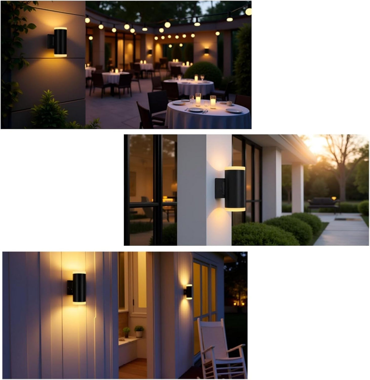 Outdoor Wall Light, Anti-Rust Waterproof Exterior Sconce Aluminium