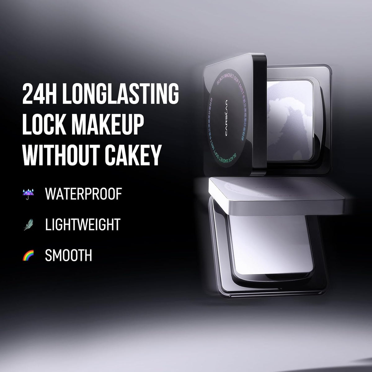 1.0 Waterproof Face Pressed Powder Compact, 24H Longlasting Oil Control Pressed Setting Powder Talc-Free Makeup, Shine Free, Poreless, Smooth, 01 Natural Beige for dry&com skin (0.28Oz)
