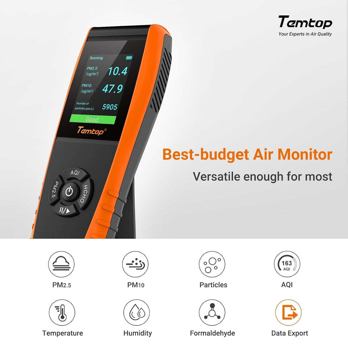 Temtop LKC1000S 2nd Professional Air Quality Monitor & Particle Counter
