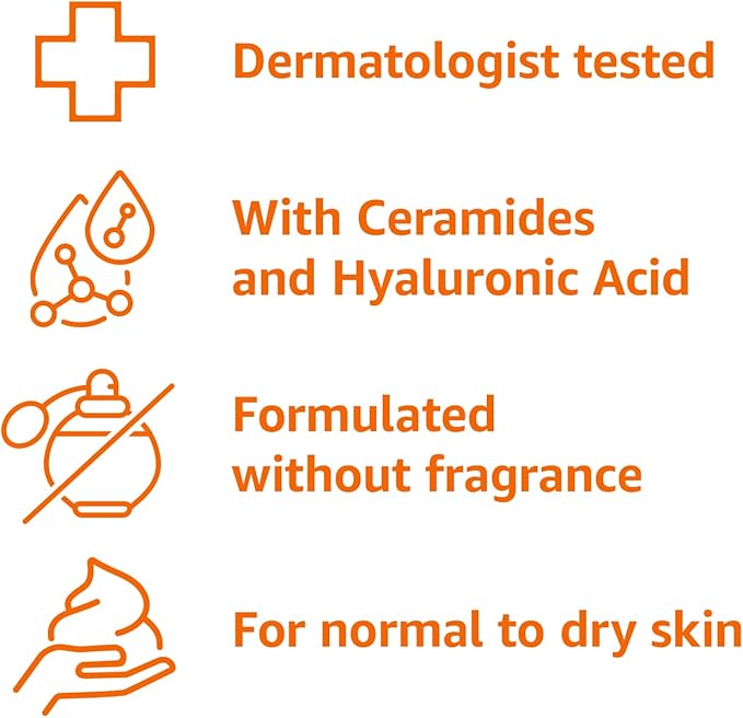 Amazon Basics Moisturizer Cream for Face, Dry Skin, Hydrating , 16 Ounces, 2-Pack